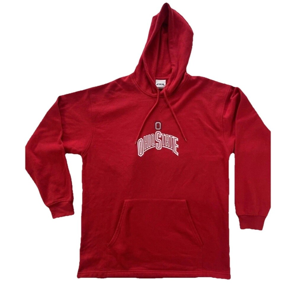 Ohio State Buckeyes Sweatshirt Men’s Large Red CSA Hoodie Kangaroo Pocket